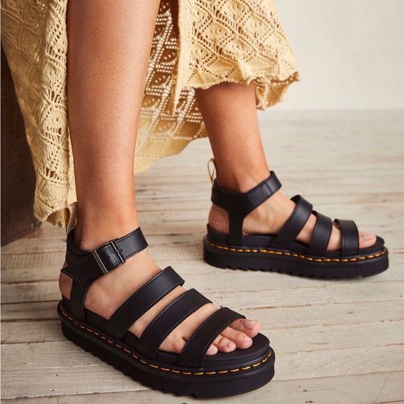 Dr. Martens Vegan Blaire Flatform Sandals - Picture 1 of 8